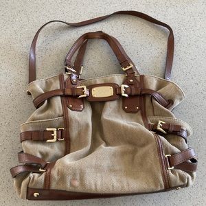 Michael Kors Canvas and Leather Crossbody Bag